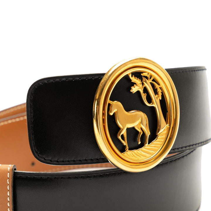 Top quality Hermes Horse Tree Emblem Leather Belt