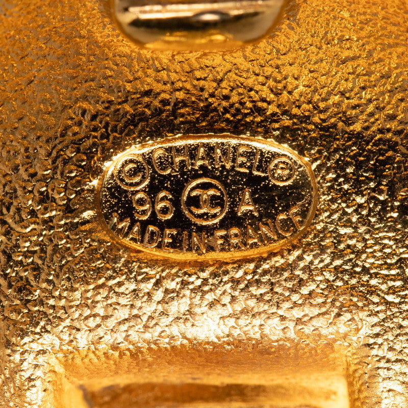 Top Quality Chanel Vintage Coco Rope Motif Earrings Gold