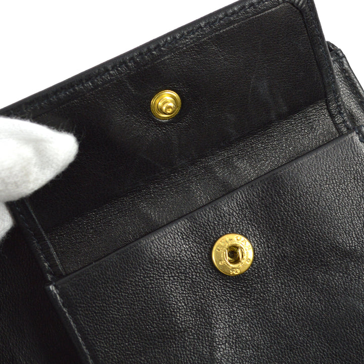 Top Quality Chanel 1997-1999 Black Caviar Timeless Bifold Wallet