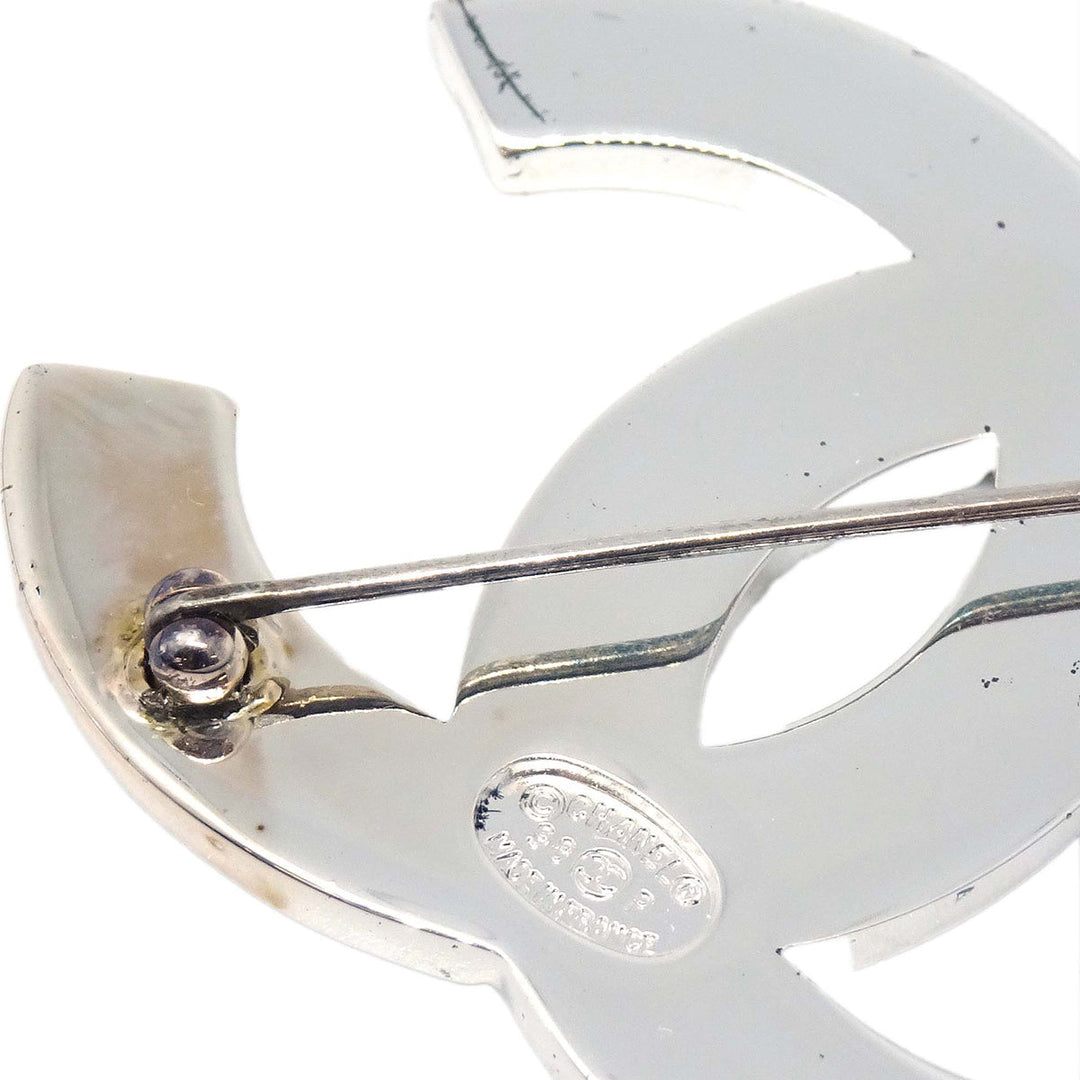 Top Quality Chanel CC Brooch Pin Silver 98P