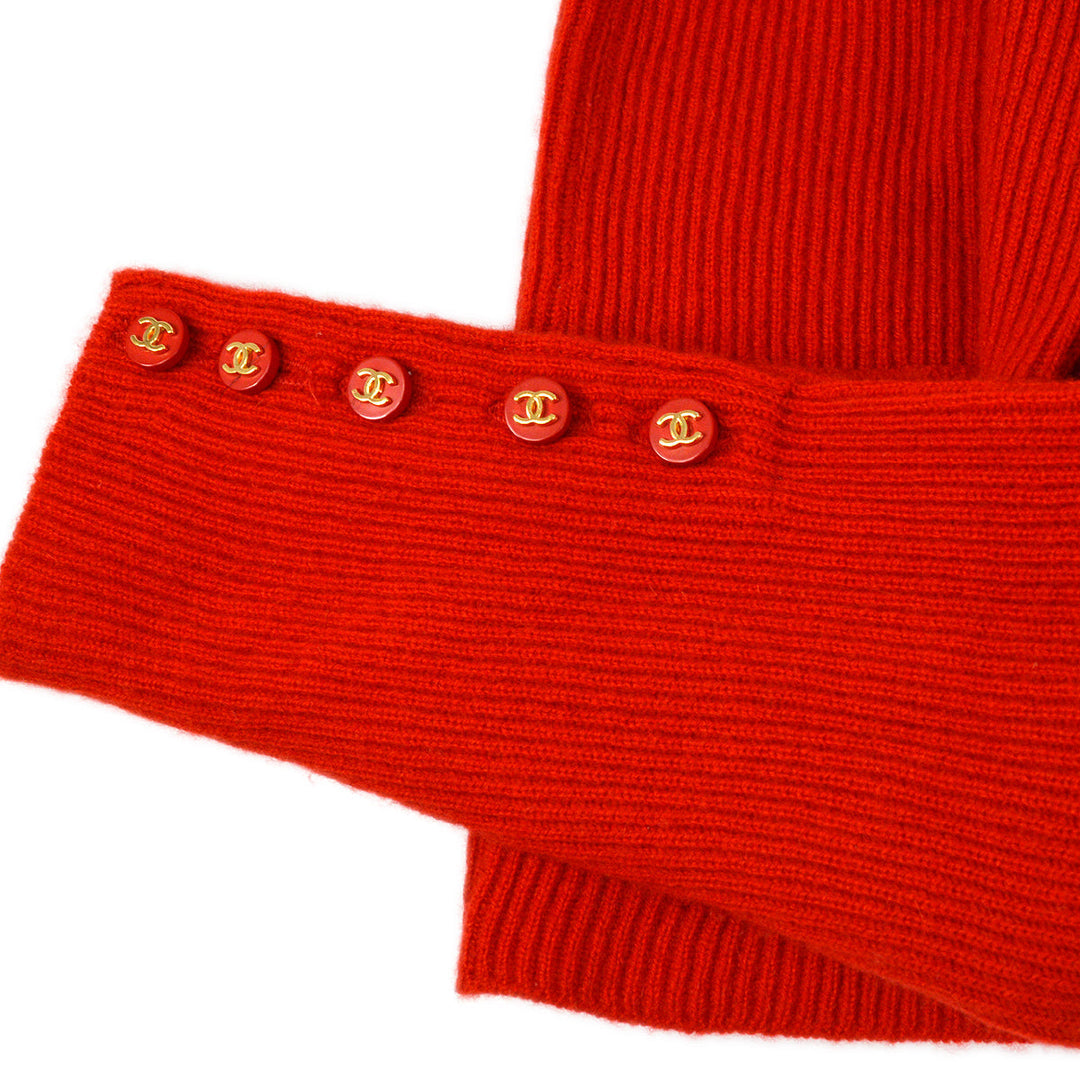 Top Quality Chanel Fall 1996 ribbed cashmere cardigan set #38