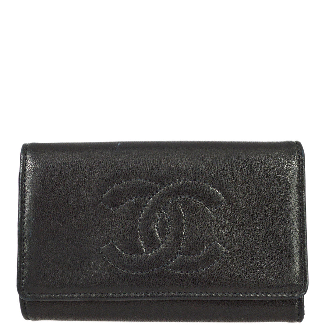 Top Quality Chanel 1997-1999 Key Case Black Lambskin Small New