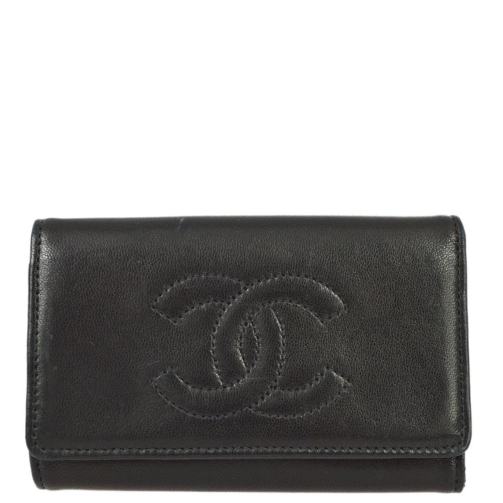 Top Quality Chanel 1997-1999 Key Case Black Lambskin Small New