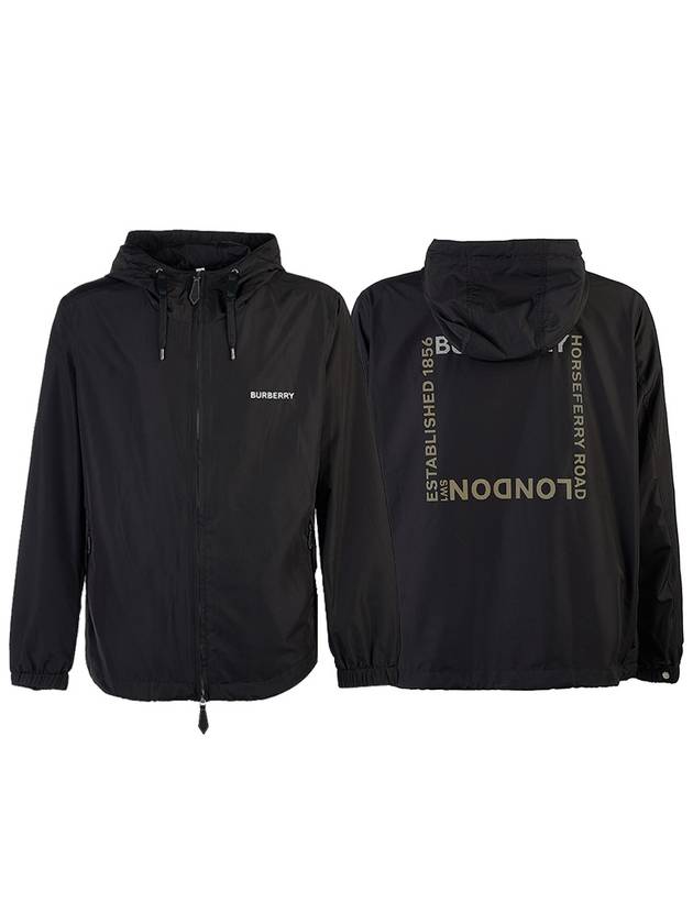 Burberry Men's Horseferry Logo Hooded Jacket Black