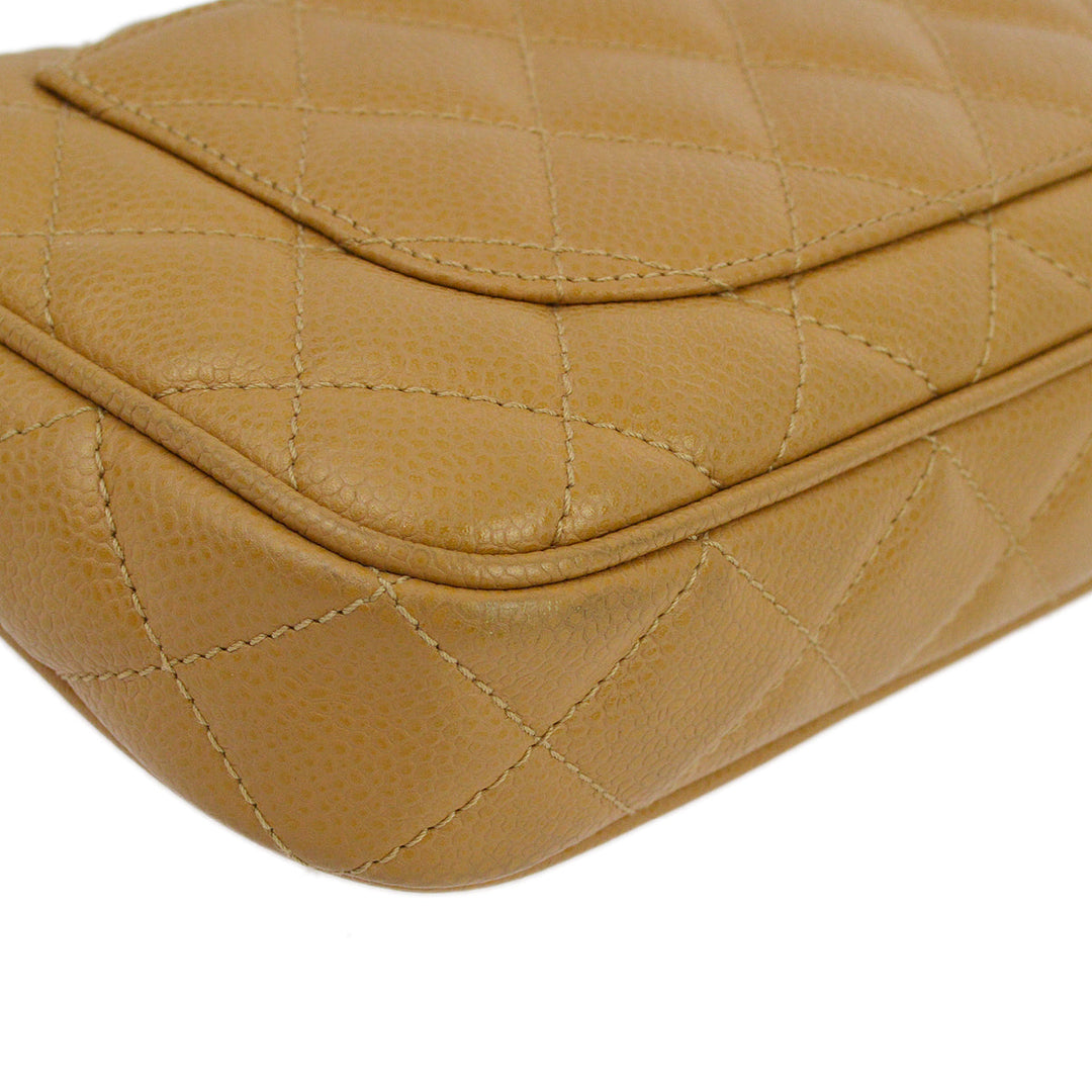 Top Quality Chanel Beige Caviar Hobo Chain Handbag