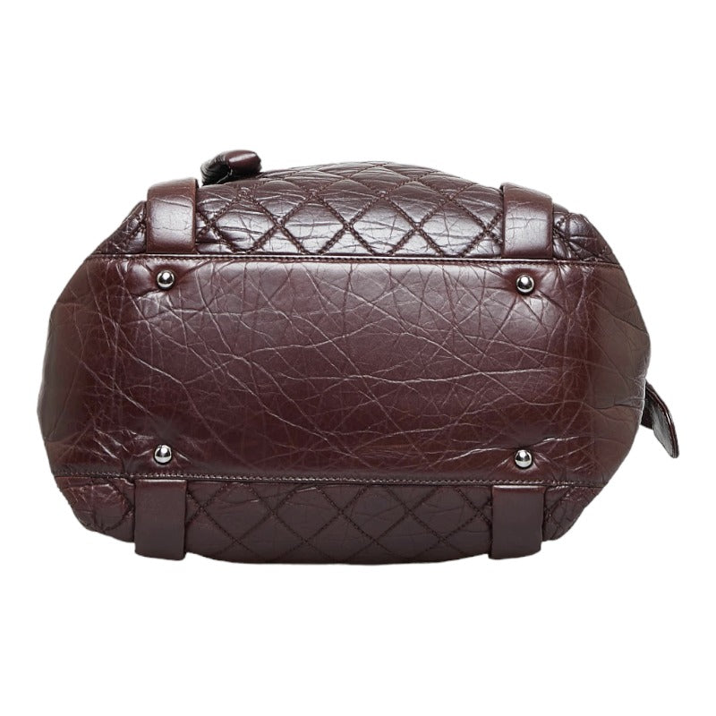 Top Quality Chanel Cocomark  Line Chain Shoulder Bag s Bag Brown Silver Leather Ladies CHANEL