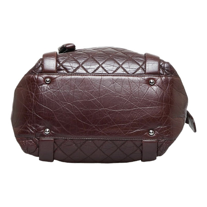 Top Quality Chanel Cocomark  Line Chain Shoulder Bag s Bag Brown Silver Leather Ladies CHANEL