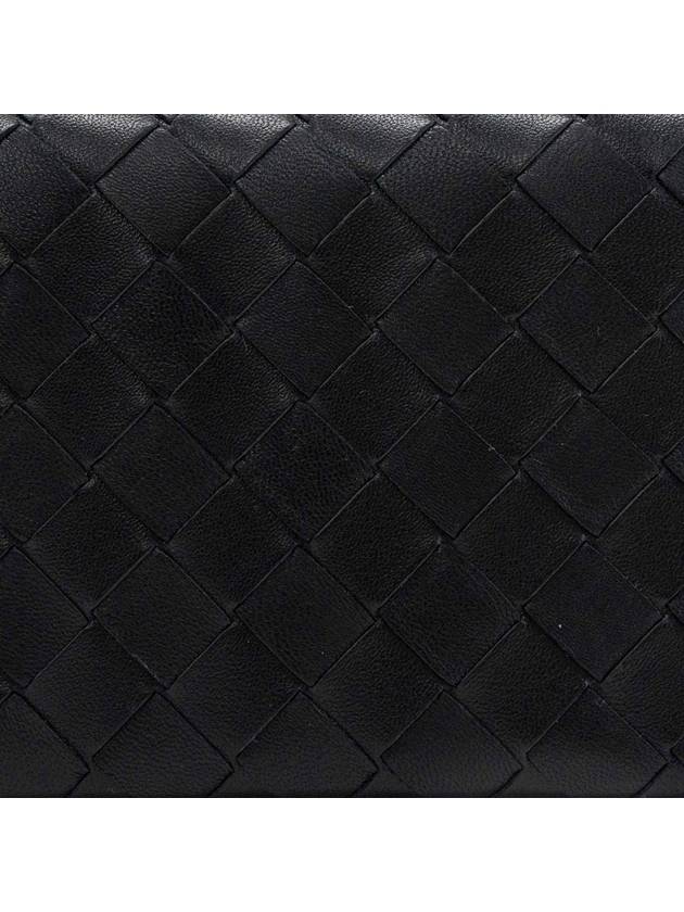 Bottega veneta Intrecciato Strap Long Wallet Black