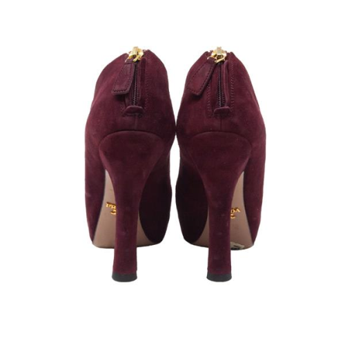 Prada Suede Caged Platform Pumps