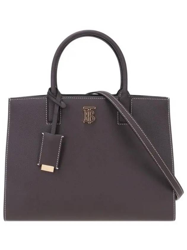Burberry Frances Small Leather Tote Bag Brown