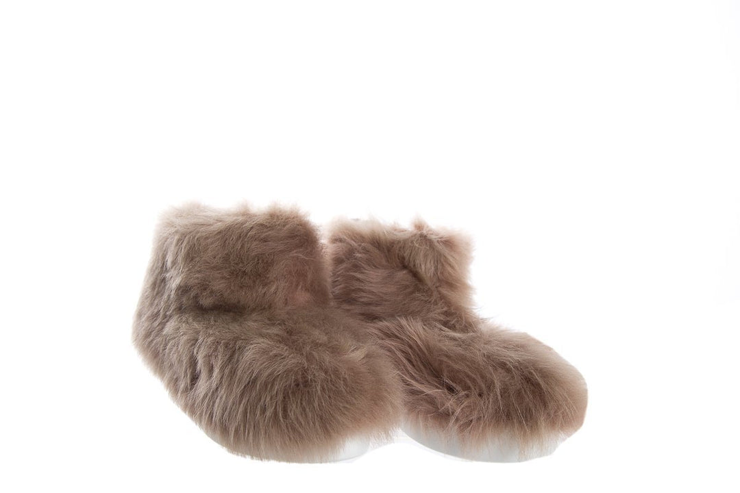 Peter Non Taupe Furry Wedge Sneakers SZ 37
