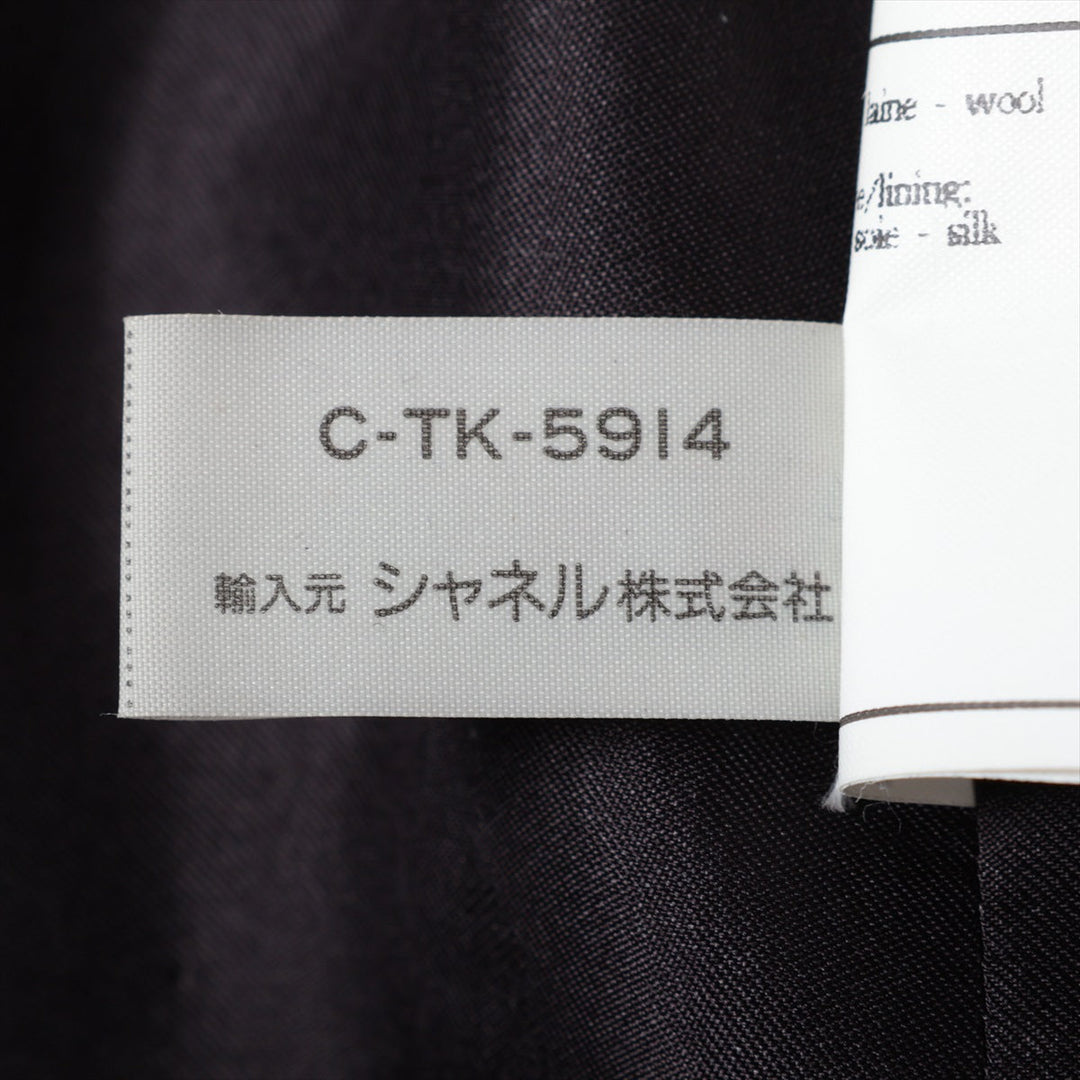 Top Quality Chanel Coconut Button 95A Wool  Silk Coat 44  Beige √ó Brown P05266 TWIDE