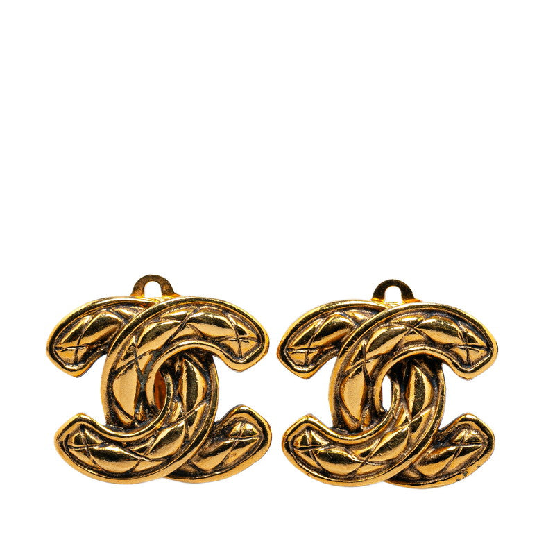 Top Quality Chanel Matelasse Coco Mark Clip-On Earrings
