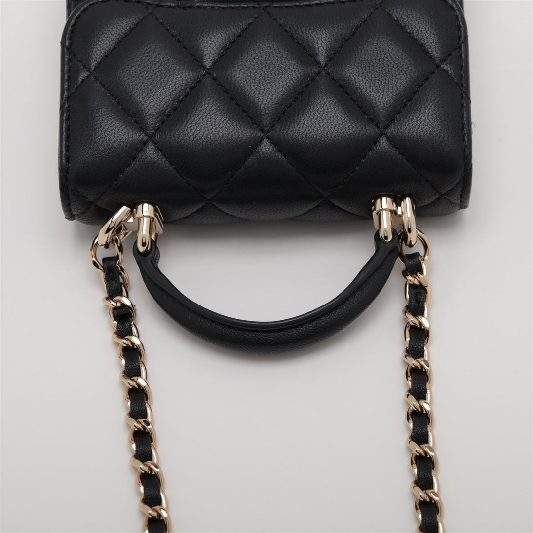 Top Quality Chanel Lambskin  Chain Shoulder Bag Black G