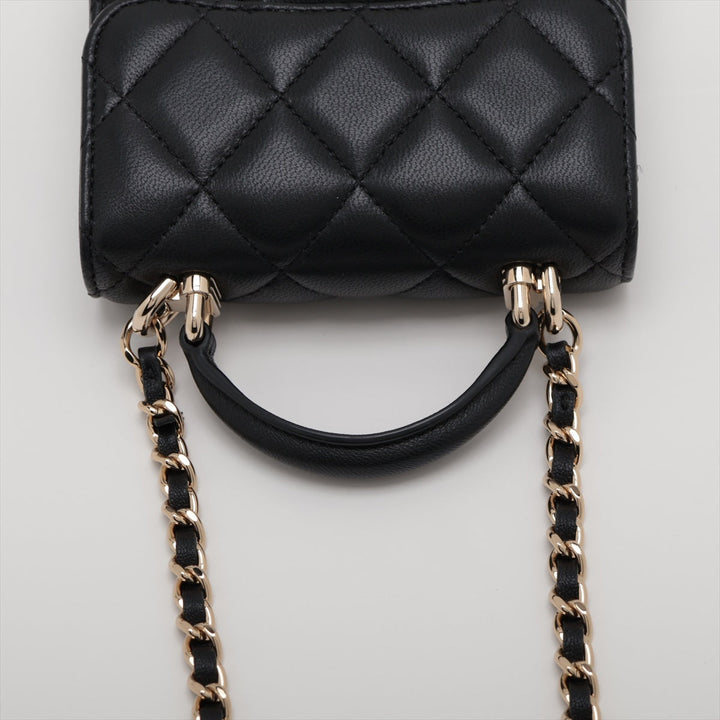 Top Quality Chanel Lambskin  Chain Shoulder Bag Black G