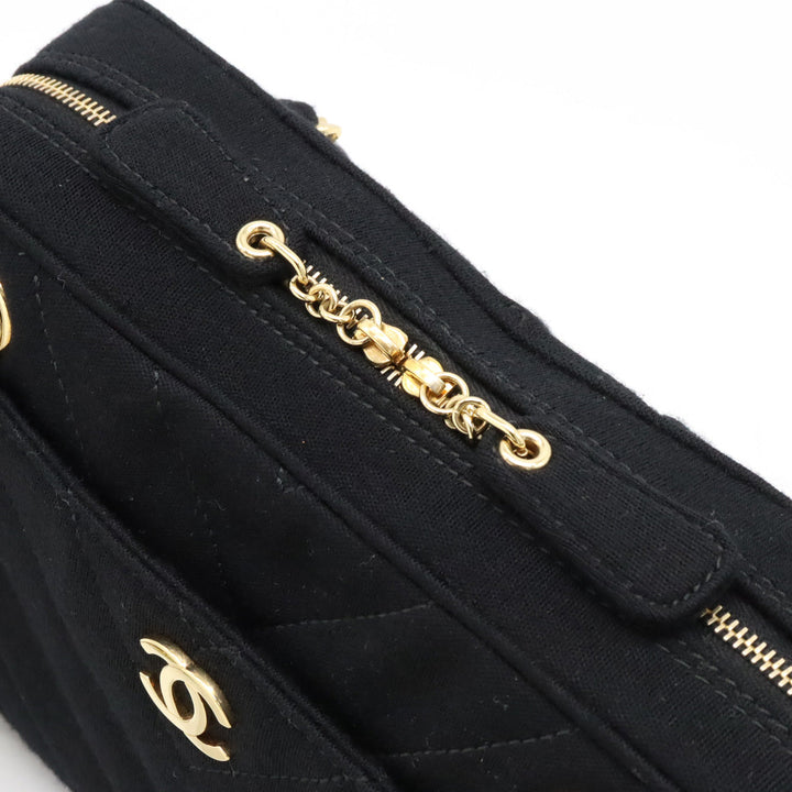 Top Quality Chanel Top Quality Chanel V Stick Coco Mark Chain Shoulder Tortoise Shoulder Cotton Jacket Black Black With Black Cotton Jacket