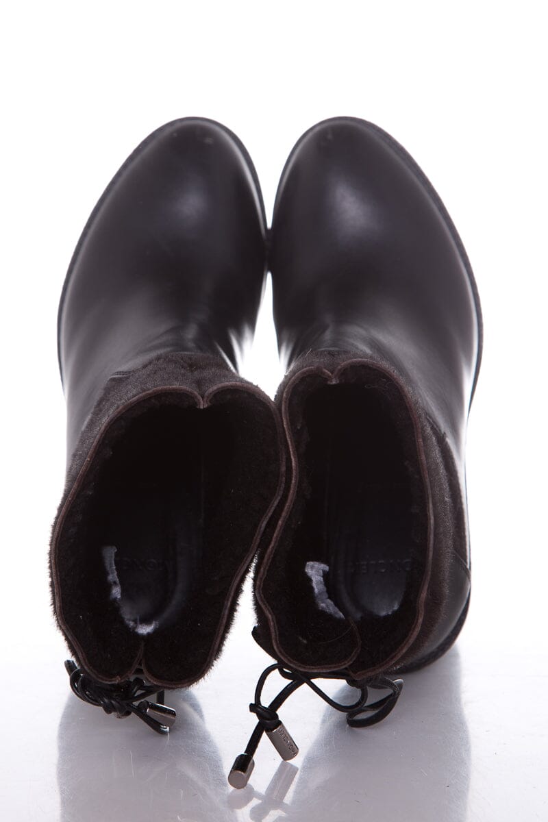 Moncler Pony and Leather Brown Booties SZ 38