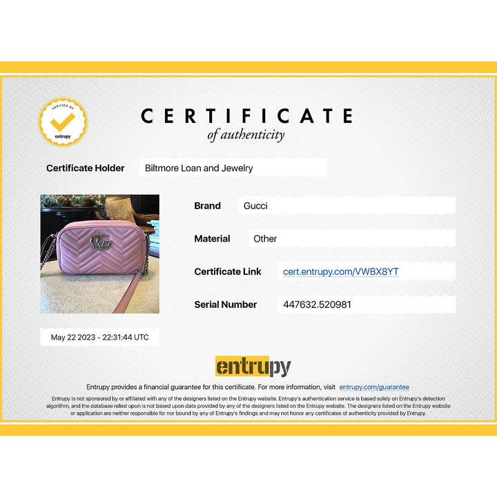 Gucci Pink Small GG Marmont Shoulder Bag