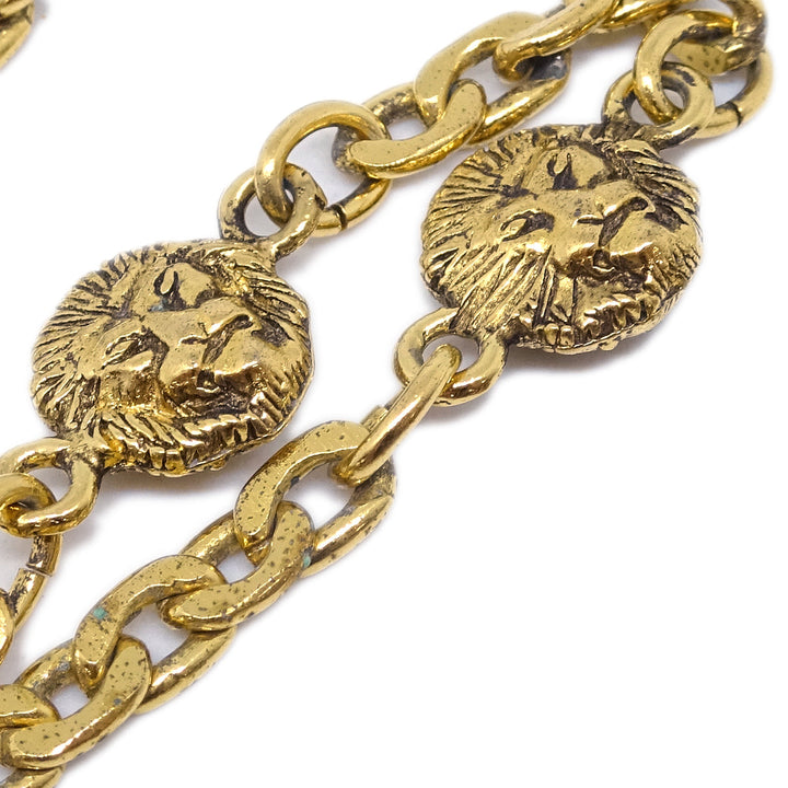 Top Quality Chanel Lion Gold Chain Pendant Necklace