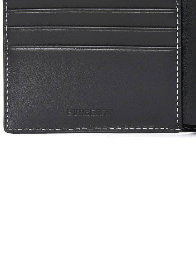 Burberry Check Leather International Bifold Wallet Dark Birch Brown
