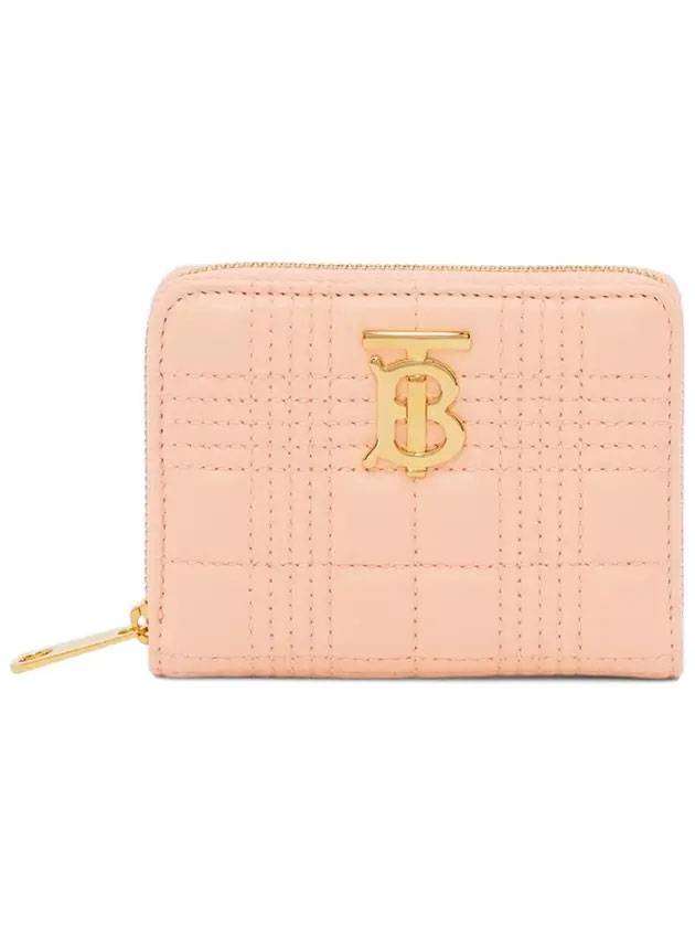 Burberry Lola Quilted Zipper Card Wallet Pink