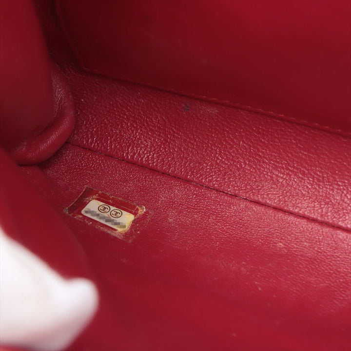 Top Quality Chanel Matrasse Caviar S Single Flap Single Chain Bag Red Silver  20th