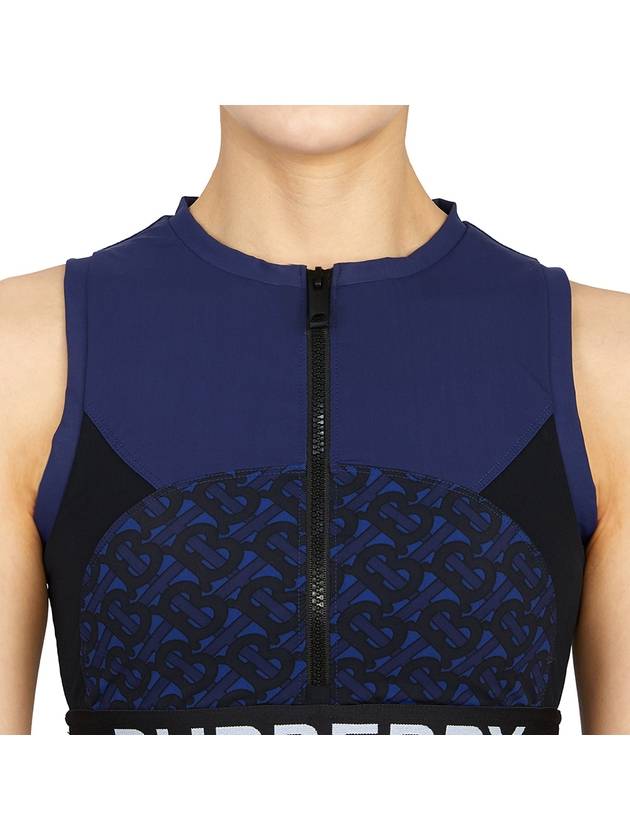 Burberry TB Logo Sportive Zip Up Sleeveless Blue