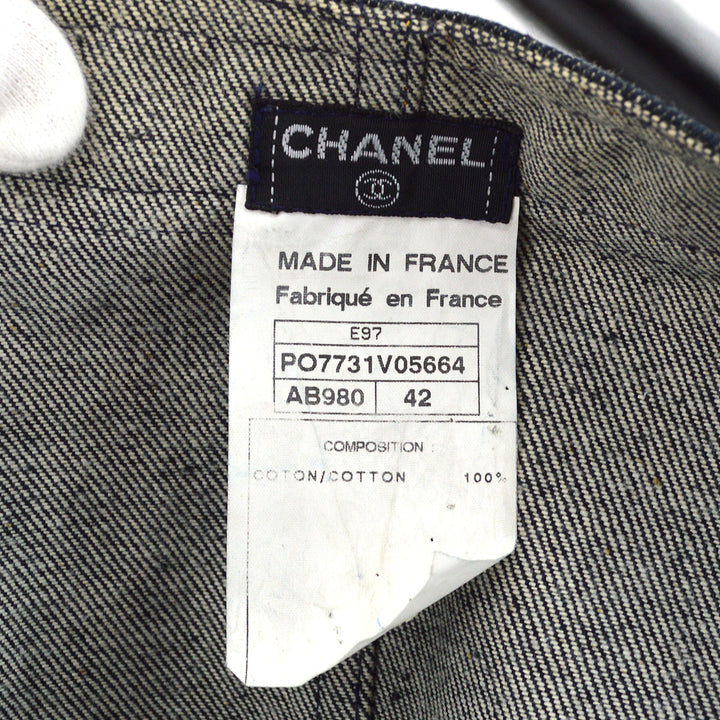 Top Quality Chanel Sleeveless Denim Dress Indigo E97 #42