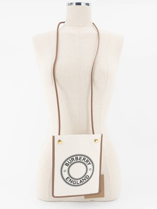 Burberry Logo Print Mini Cross Bag Ivory