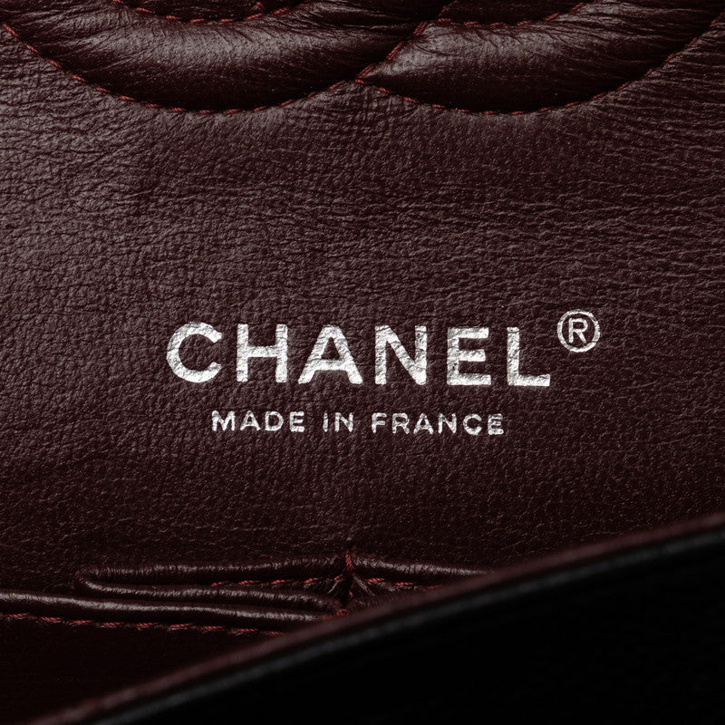 Top Quality Chanel Matrace 25 Cocomark Double Flap ilver  Chain Shoulder Bag Black Caviar S  CHANEL