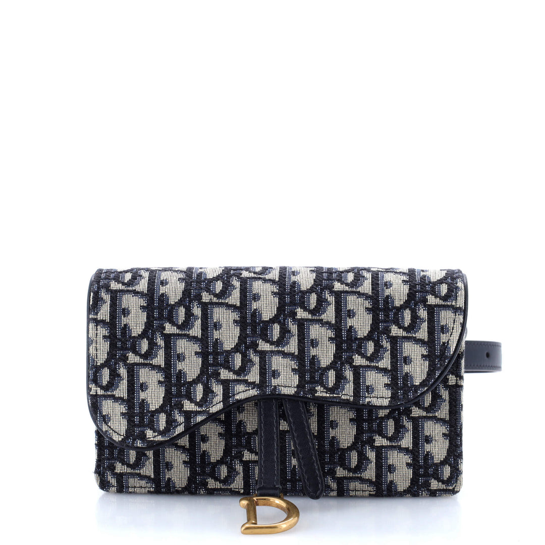 Top quality Dior Saddle Rectangular Belt Bag Oblique Canvas