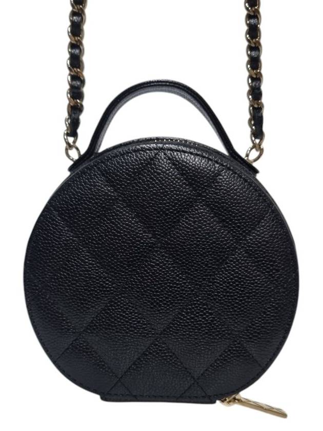 AP2502 Black Caviar Top Handle Tambourine Gold Chain Cross Bag Chanel