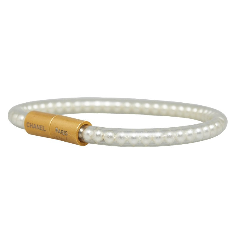Top Quality Chanel  Pearl Bracelet White Gold Vinyl   Chanel