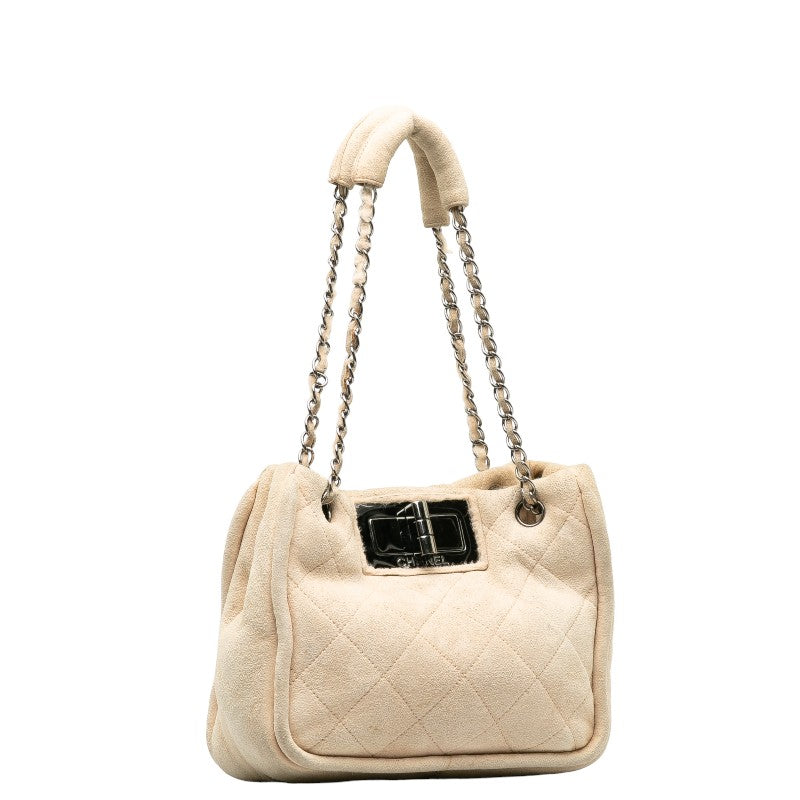 Top Quality Chanel Mattress Logo Gold  Boar Chain houlder Bag Beige Sweater  CHANEL