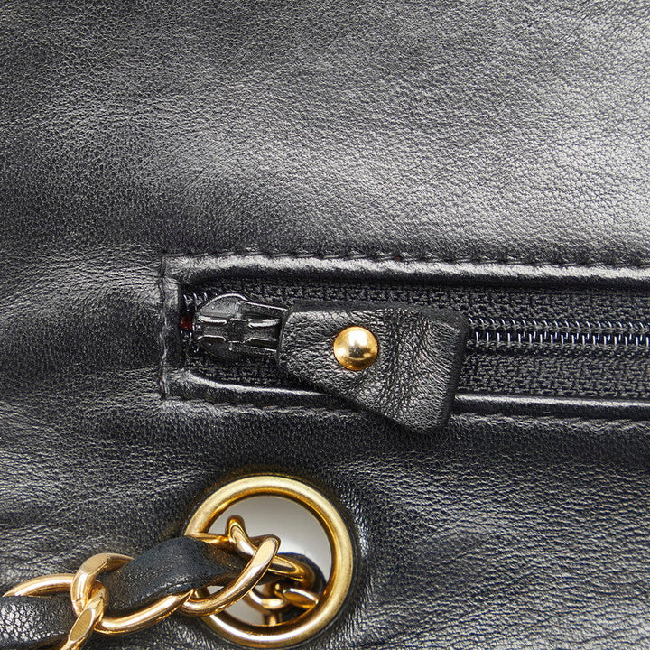 Top Quality Chanel Mattress 23 Double Flat Gold  Chain houlder Bag Black  S  Chanel