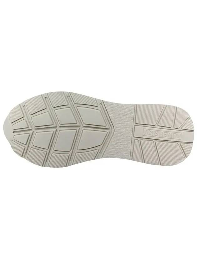 Top Quality Burberry Logo Print Leather Suede Mesh Low Top Sneakers White
