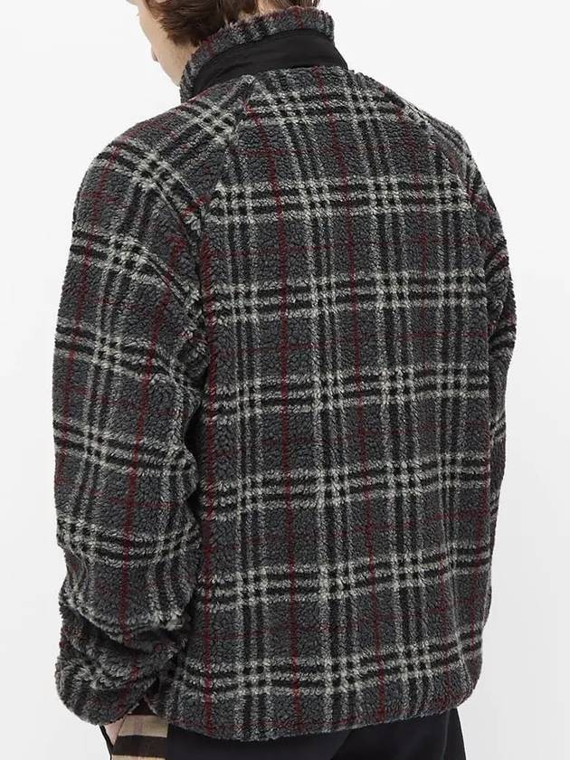 Burberry Vintage Check Fleece Zip-Up Jacket Grey