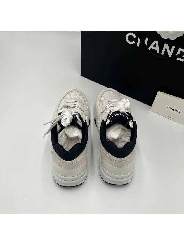 CC Logo Suede Tennis Low Top Sneakers Black Chanel
