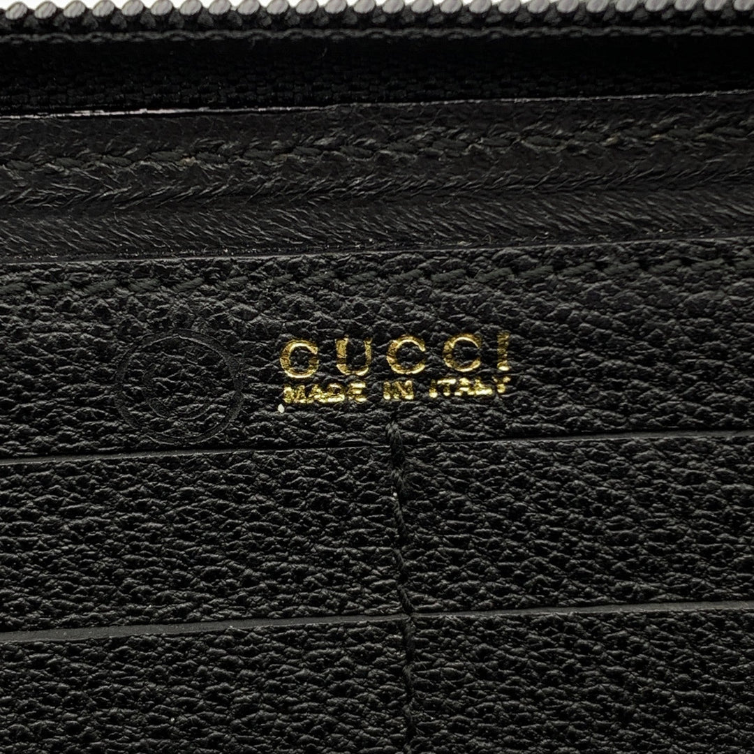 GUCCI Vintage Black Suede Bamboo Wallet On Chain Woc Crossbody