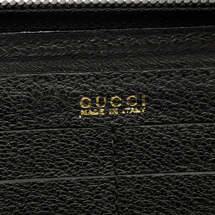GUCCI Vintage Black Suede Bamboo Wallet On Chain Woc Crossbody