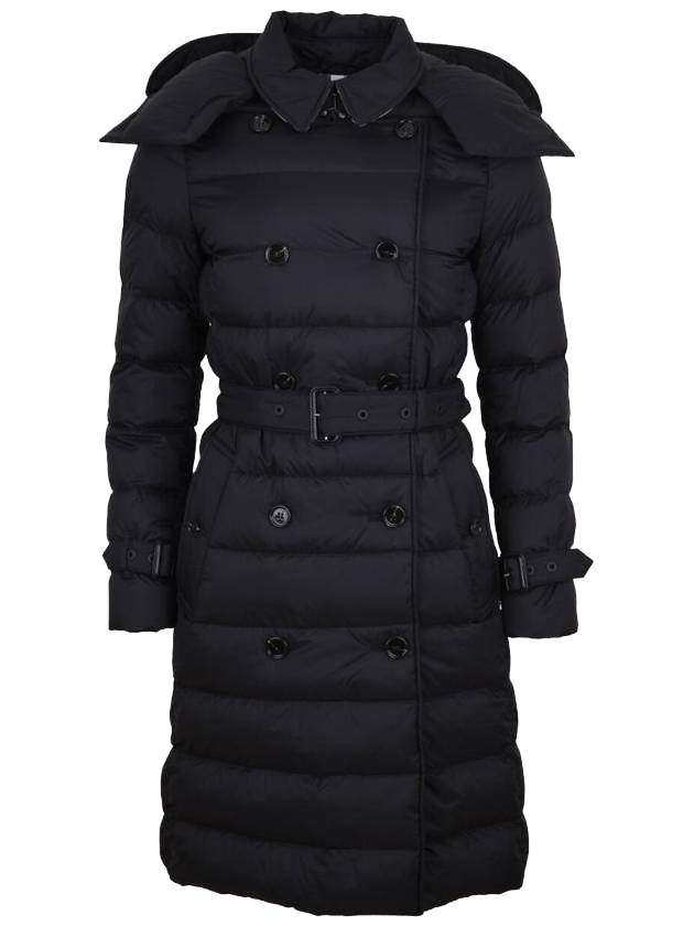 Burberry WoMen's Double Breasted Hooded Padded Black