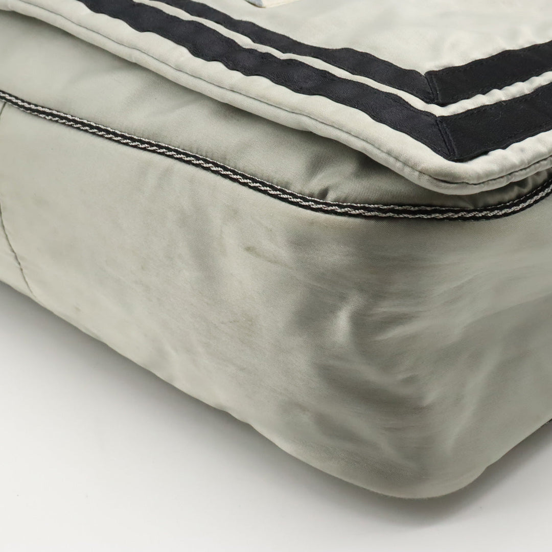 Top Quality Chanel Top Quality Chanel SPORTS LINE COCOMARK SHOLDER BAG Messenger Bag Saten Nylon Silver Black A31751