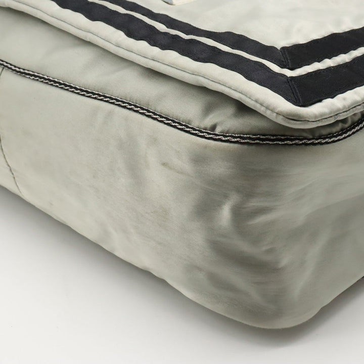 Top Quality Chanel Top Quality Chanel SPORTS LINE COCOMARK SHOLDER BAG Messenger Bag Saten Nylon Silver Black A31751