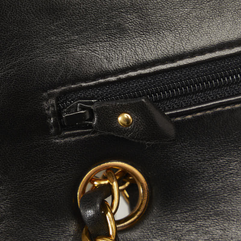 Top Quality Chanel Matrases 25 Double Flap Chain Shoulder Bag Black Leather  Chanel