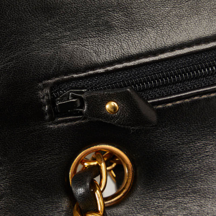 Top Quality Chanel Matrases 25 Double Flap Chain Shoulder Bag Black Leather  Chanel