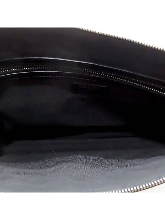 A84407 Boy silver metal large clutch Chanel