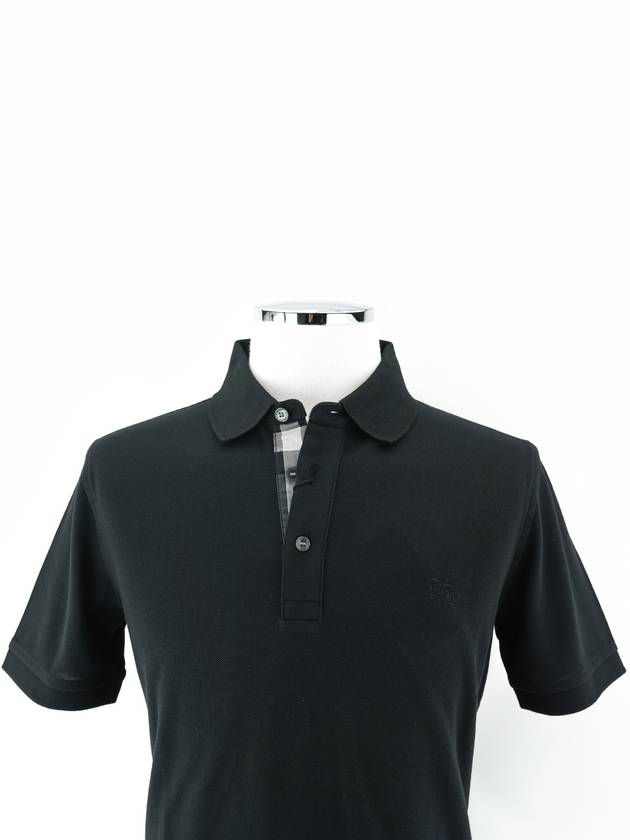 Burberry Wheeler Cotton Polo Shirt Black