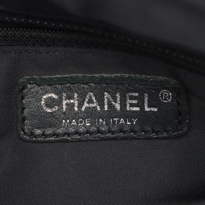Top Quality Chanel PARIBIARITZ PM  Linen Tote Bag Black Silver Gold
