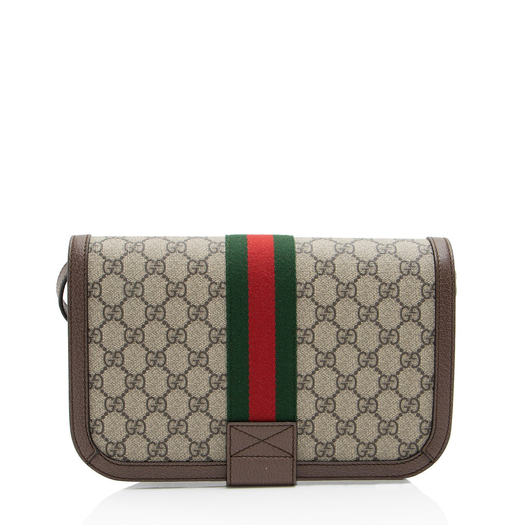 Gucci GG Supreme Ophidia Saddle Flap Crossbody