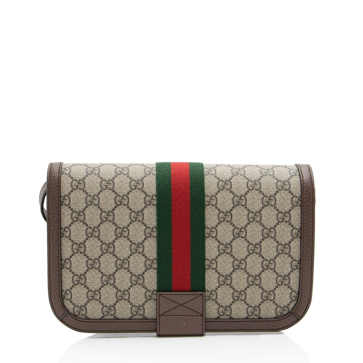 Gucci GG Supreme Ophidia Saddle Flap Crossbody